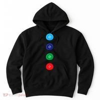 Four Groovy Buttons Blue Cat Funny Halloween Costume Hoodie thumb 0