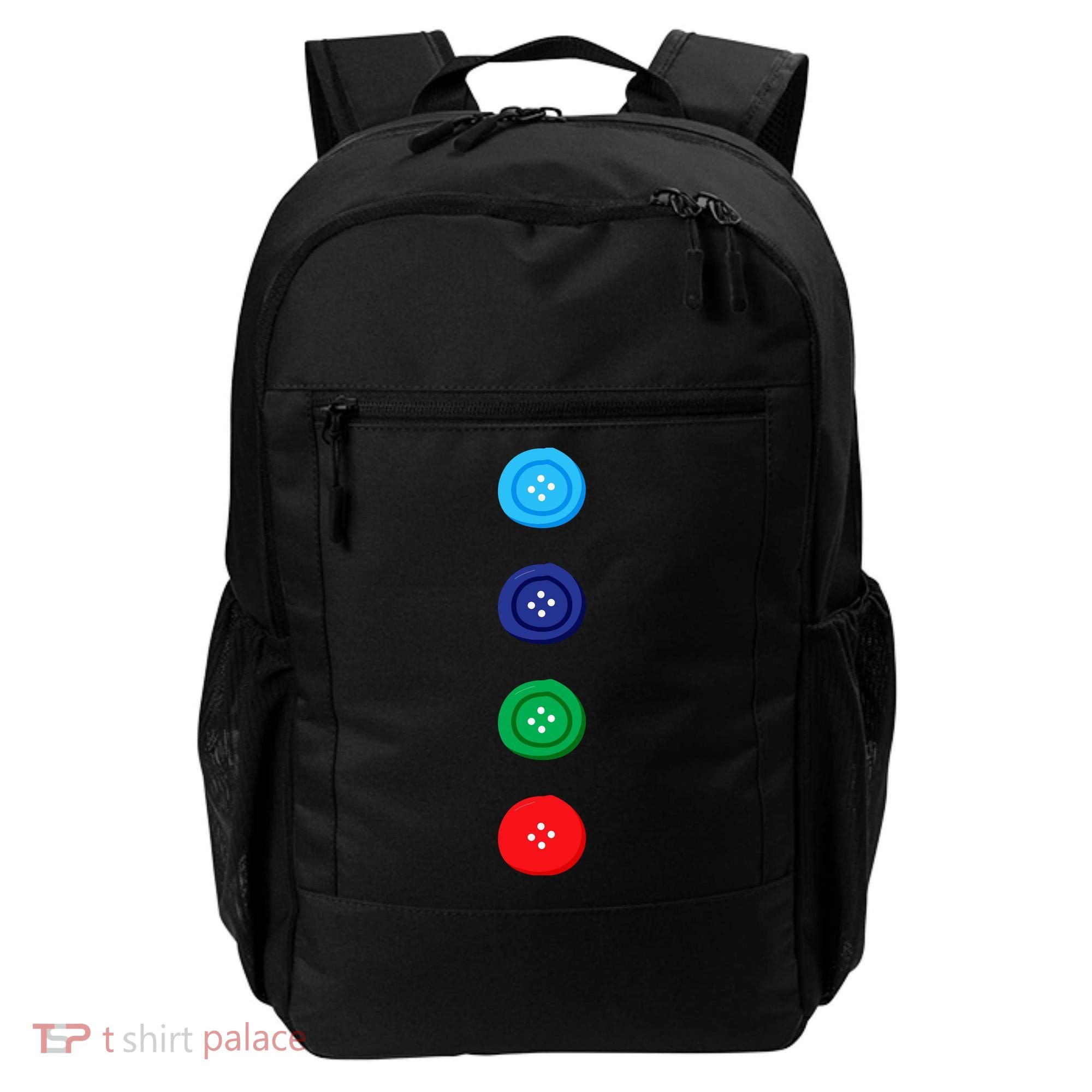 Four Groovy Buttons Blue Cat Funny Halloween Costume Backpack