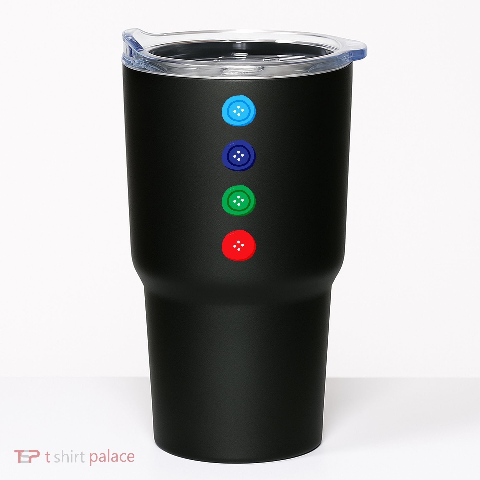 Four Groovy Buttons Blue Cat Funny Halloween Costume Tumbler