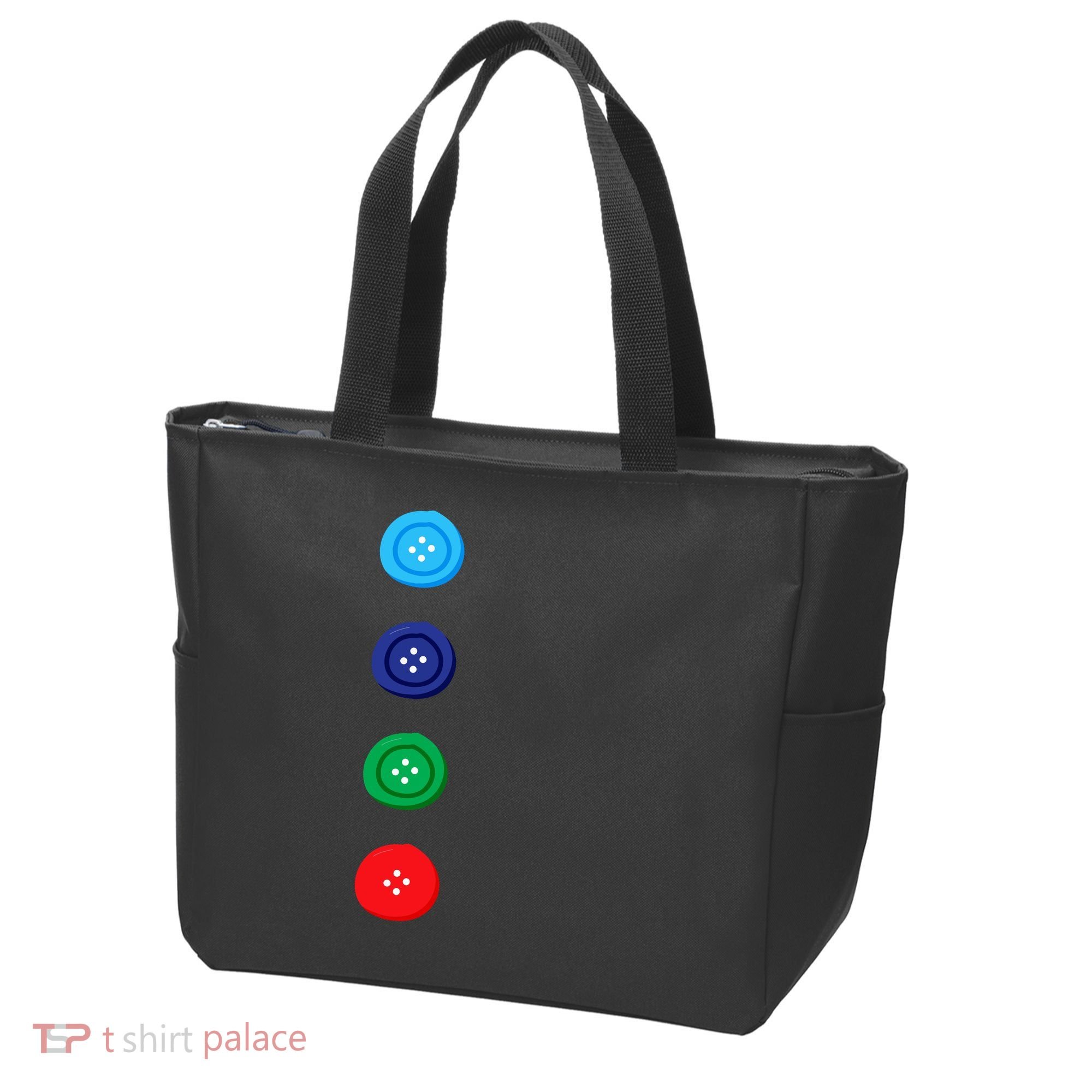Four Groovy Buttons Blue Cat Funny Halloween Costume Tote Bag