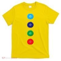Four Groovy Buttons Blue Cat Funny Halloween Costume T-Shirt thumb 0