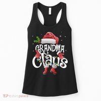 Funny Grandma Claus Christmas Pajamas Santa Hat Costume Women's Tank Top thumb 0