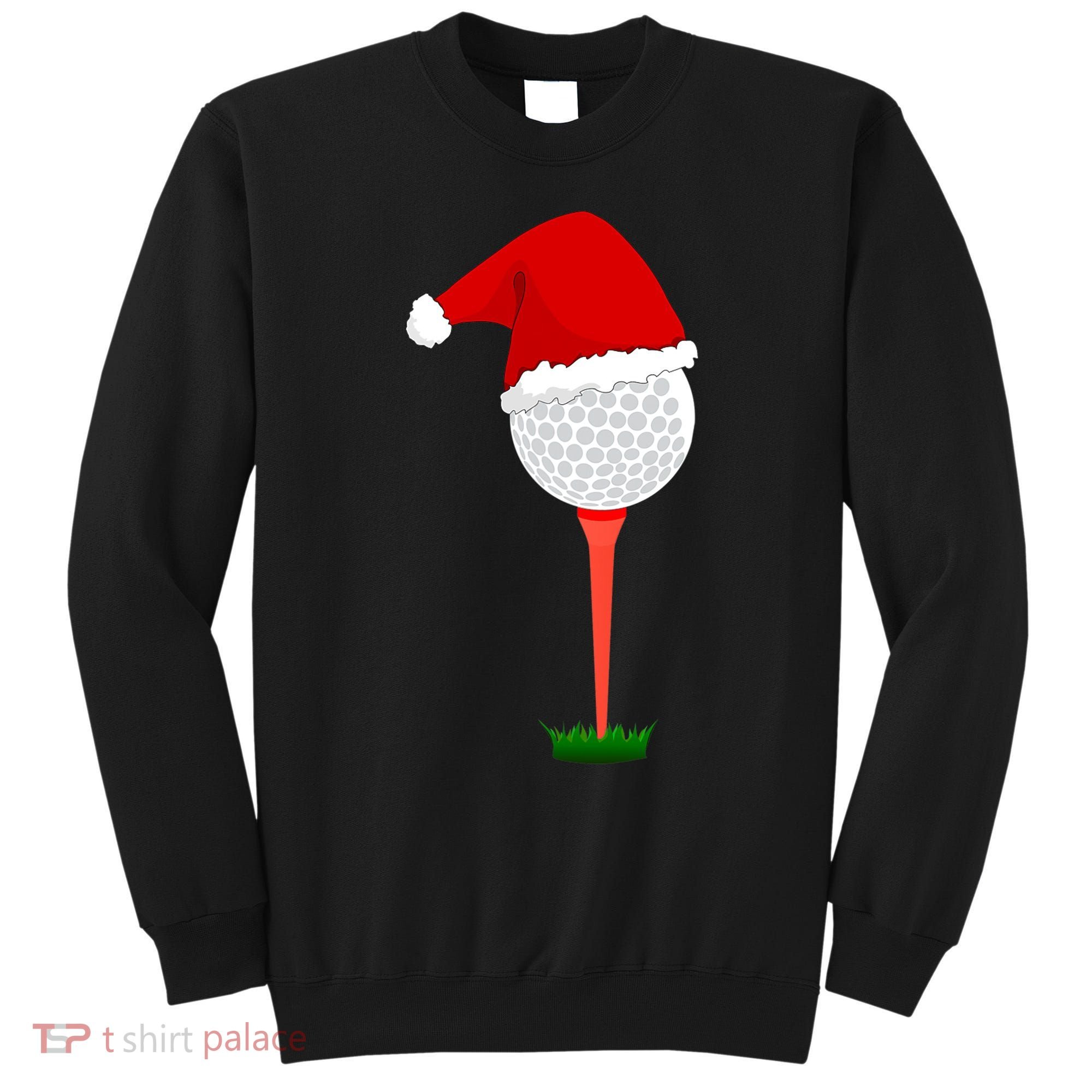 Funny Golfing Christmas Tee Holiday Golf Ball Sweatshirt