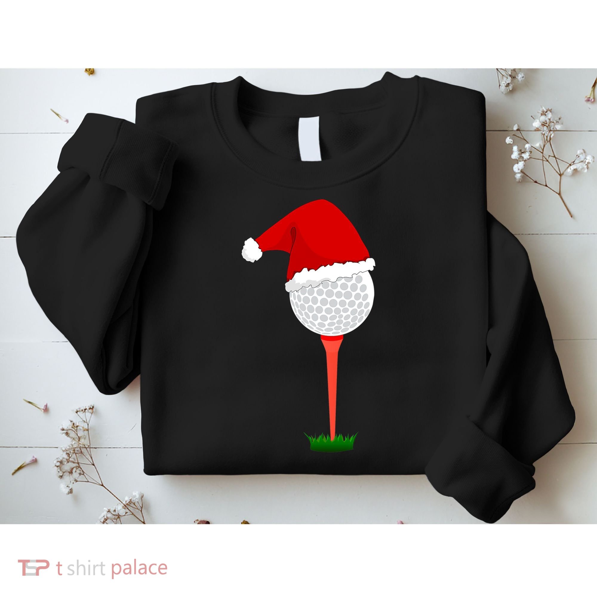 Funny Golfing Christmas Tee Holiday Golf Ball Sweatshirt