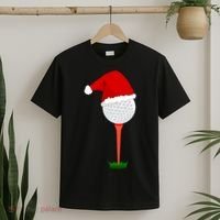 Funny Golfing Christmas Tee Holiday Golf Ball T-Shirt thumb 2