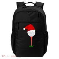 Funny Golfing Christmas Tee Holiday Golf Ball Backpack thumb 0