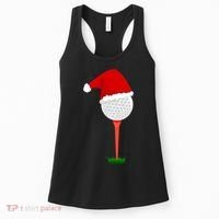 Funny Golfing Christmas Tee Holiday Golf Ball Women's Tank Top thumb 0