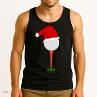 Funny Golfing Christmas Tee Holiday Golf Ball Tank Top thumb 3