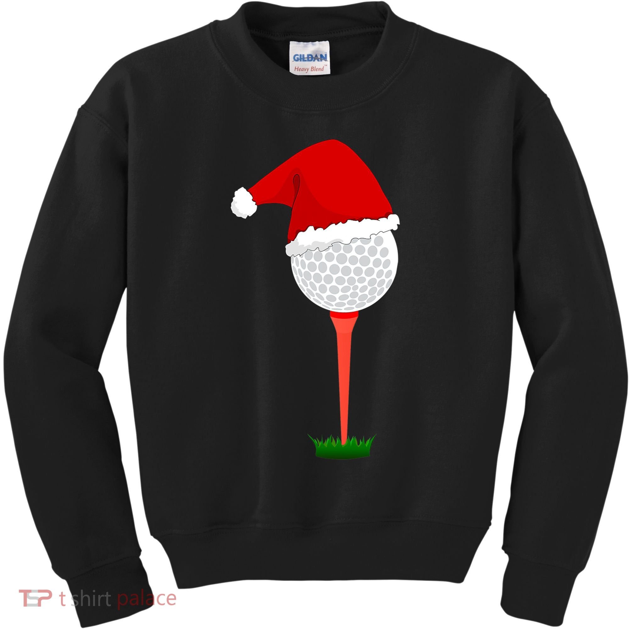 Funny Golfing Christmas Tee Holiday Golf Ball Kids Sweatshirt