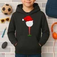 Funny Golfing Christmas Tee Holiday Golf Ball Kids Hoodie thumb 2