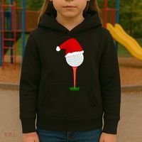 Funny Golfing Christmas Tee Holiday Golf Ball Kids Hoodie thumb 3