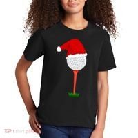 Funny Golfing Christmas Tee Holiday Golf Ball Kids T-Shirt thumb 2