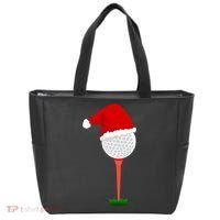 Funny Golfing Christmas Tee Holiday Golf Ball Tote Bag thumb 0