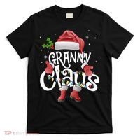 Funny Granny Claus Christmas Pajamas Santa Hat Costume T-Shirt thumb 0