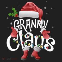 Funny Granny Claus Christmas Pajamas Santa Hat Costume Beanie thumb 2