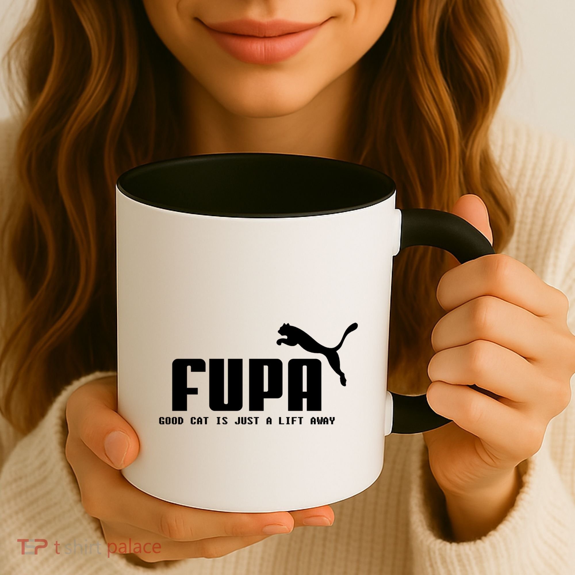 Fupa Good Cat Is Just A Lift Away Funny Running Gift Coffee Mug