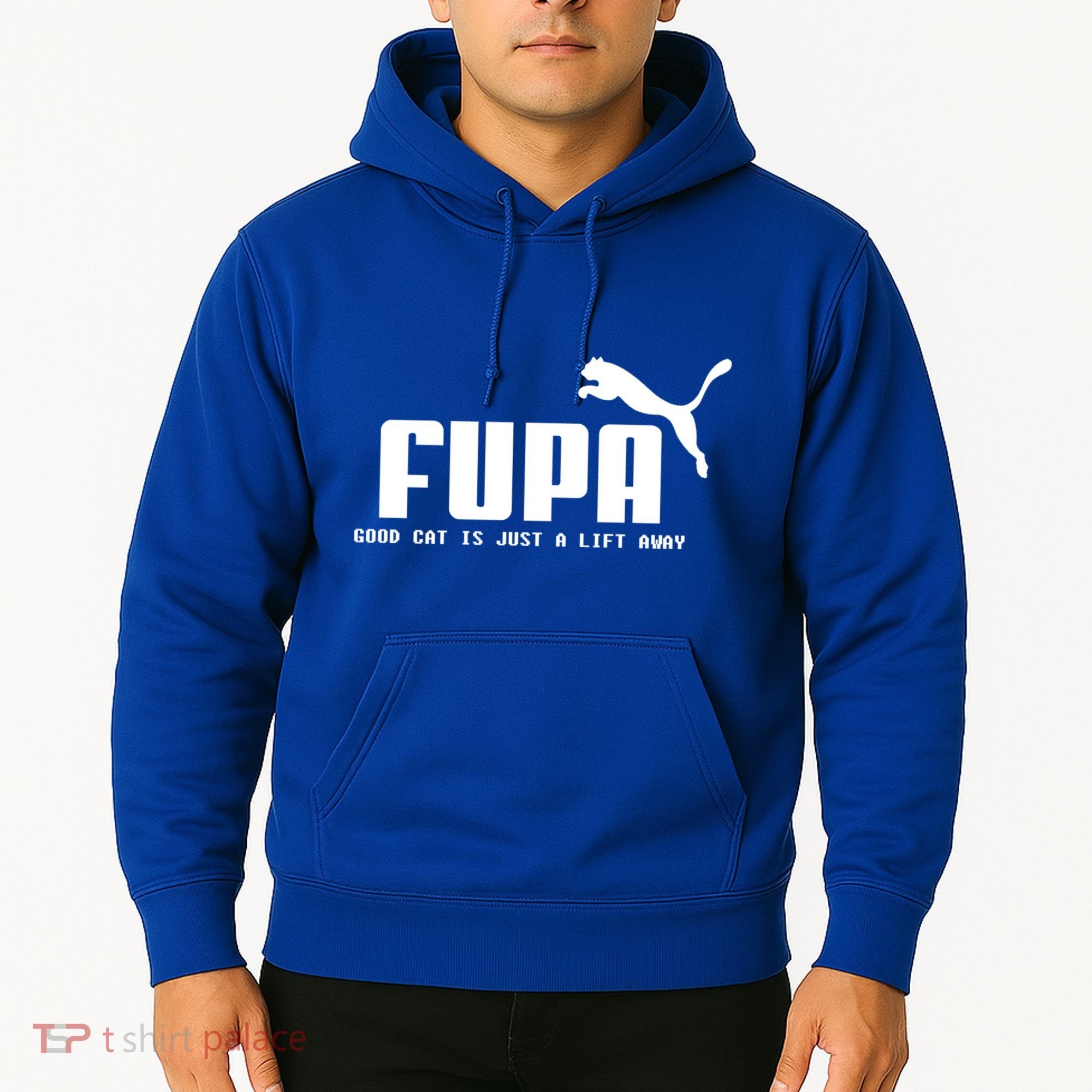 Fupa Good Cat Is Just A Lift Away Funny Running Gift Hoodie