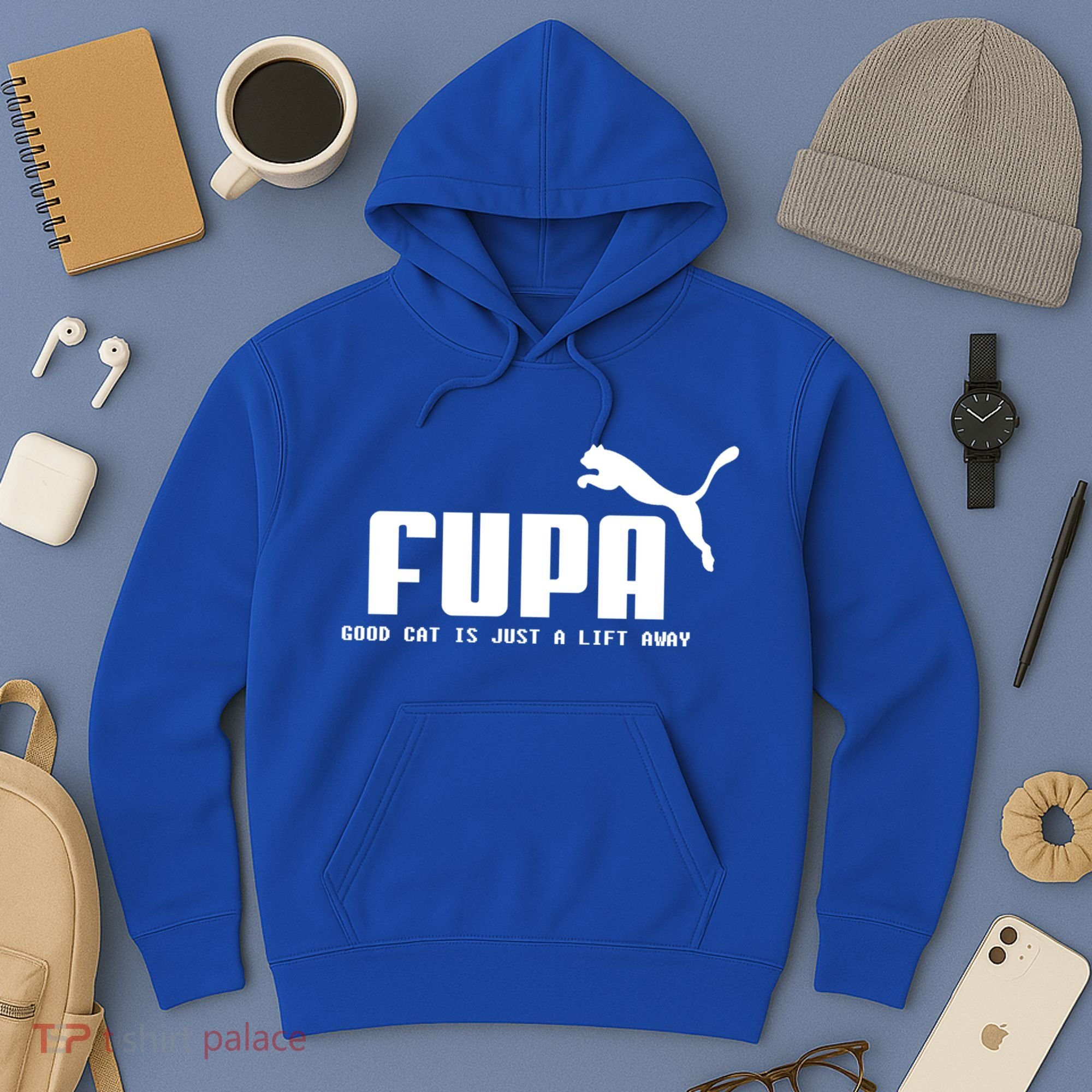 Fupa Good Cat Is Just A Lift Away Funny Running Gift Hoodie
