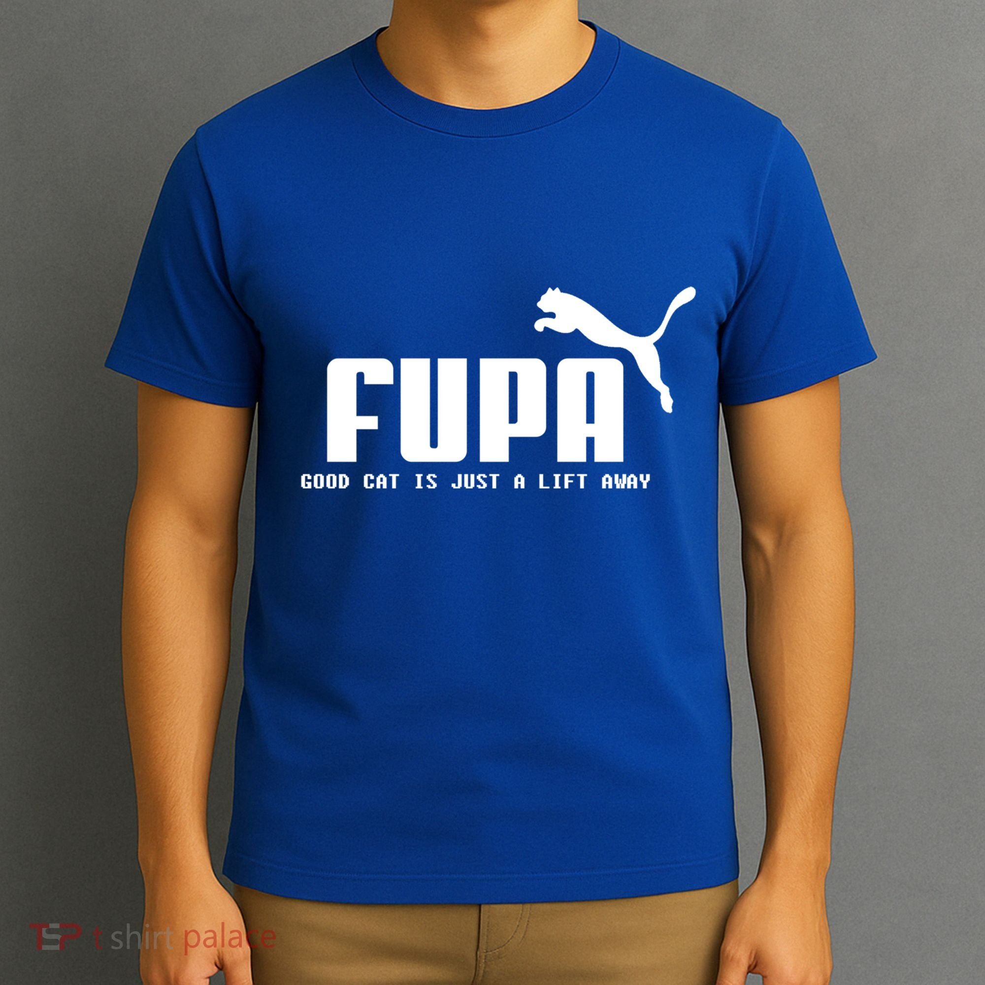 Fupa Good Cat Is Just A Lift Away Funny Running Gift T-Shirt
