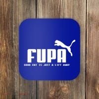 Fupa Good Cat Is Just A Lift Away Funny Running Gift Coaster thumb 0