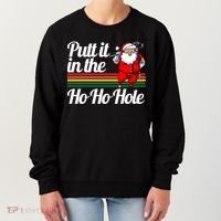 Funny Golfing Christmas Tee Holiday Golf Ball Santa Claus Meaningful Gift Women's Sweatshirt thumb 0