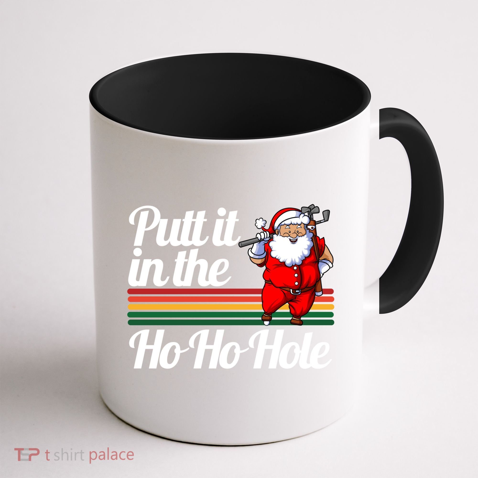Funny Golfing Christmas Tee Holiday Golf Ball Santa Claus Meaningful Gift Coffee Mug