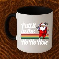 Funny Golfing Christmas Tee Holiday Golf Ball Santa Claus Meaningful Gift Coffee Mug thumb 2