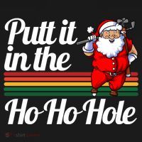 Funny Golfing Christmas Tee Holiday Golf Ball Santa Claus Meaningful Gift Women's Hoodie thumb 2
