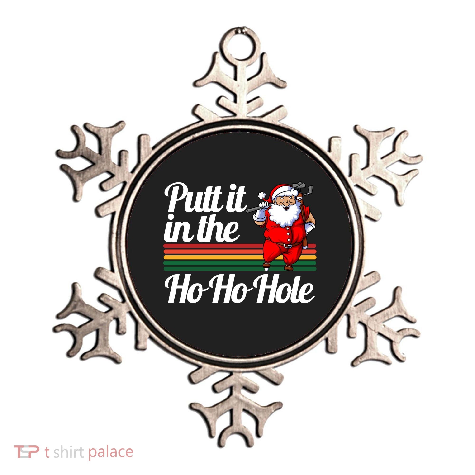 Funny Golfing Christmas Tee Holiday Golf Ball Santa Claus Meaningful Gift Ornament