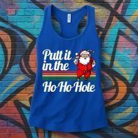 Funny Golfing Christmas Tee Holiday Golf Ball Santa Claus Meaningful Gift Women's Tank Top thumb 3
