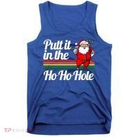Funny Golfing Christmas Tee Holiday Golf Ball Santa Claus Meaningful Gift Tank Top thumb 0