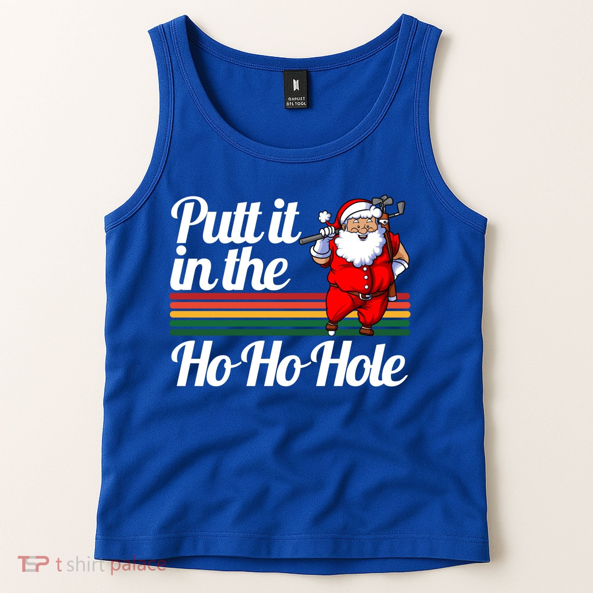 Funny Golfing Christmas Tee Holiday Golf Ball Santa Claus Meaningful Gift Tank Top