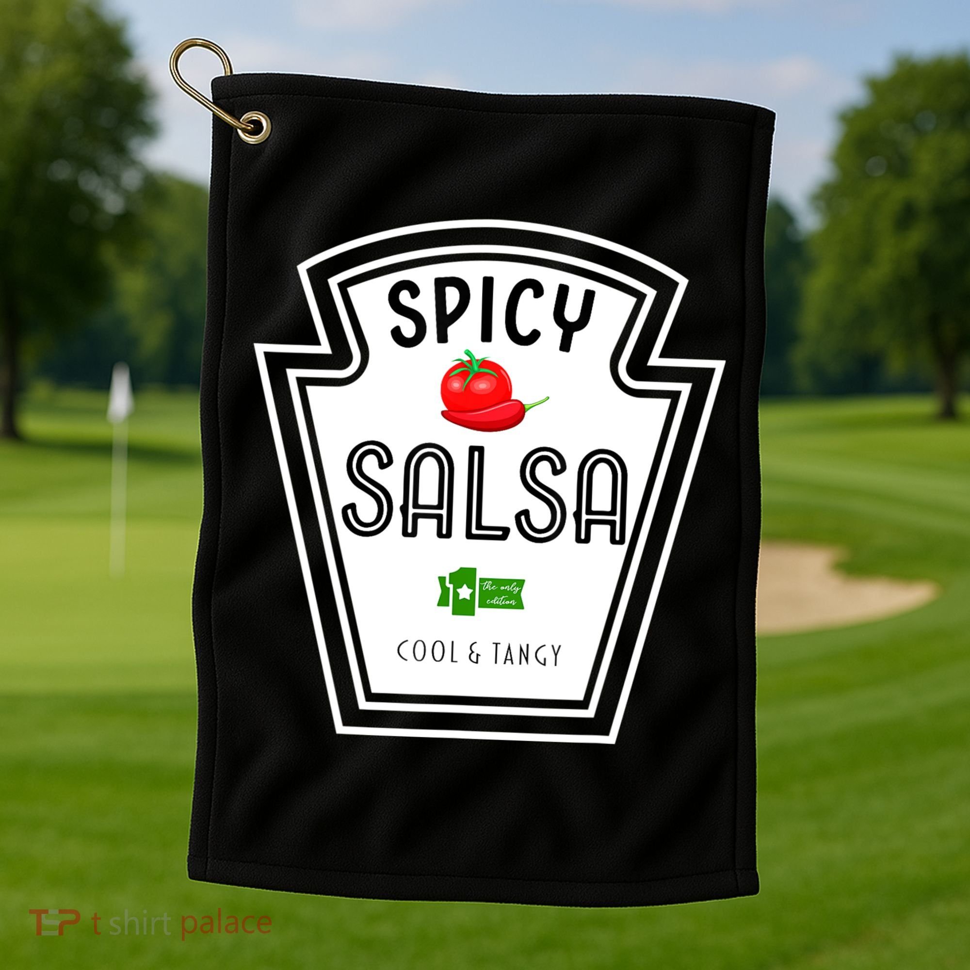 Funny Group Condiment Team Halloween Costume Spicy Salsa Golf Towel