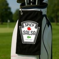 Funny Group Condiment Team Halloween Costume Spicy Salsa Golf Towel thumb 2