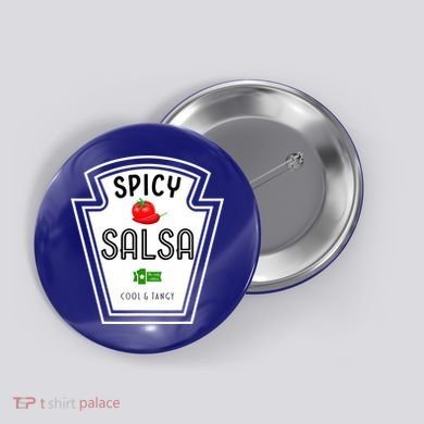 Funny Group Condiment Team Halloween Costume Spicy Salsa Button