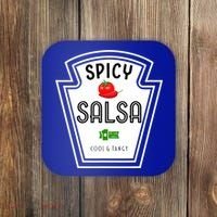 Funny Group Condiment Team Halloween Costume Spicy Salsa Coaster thumb 0