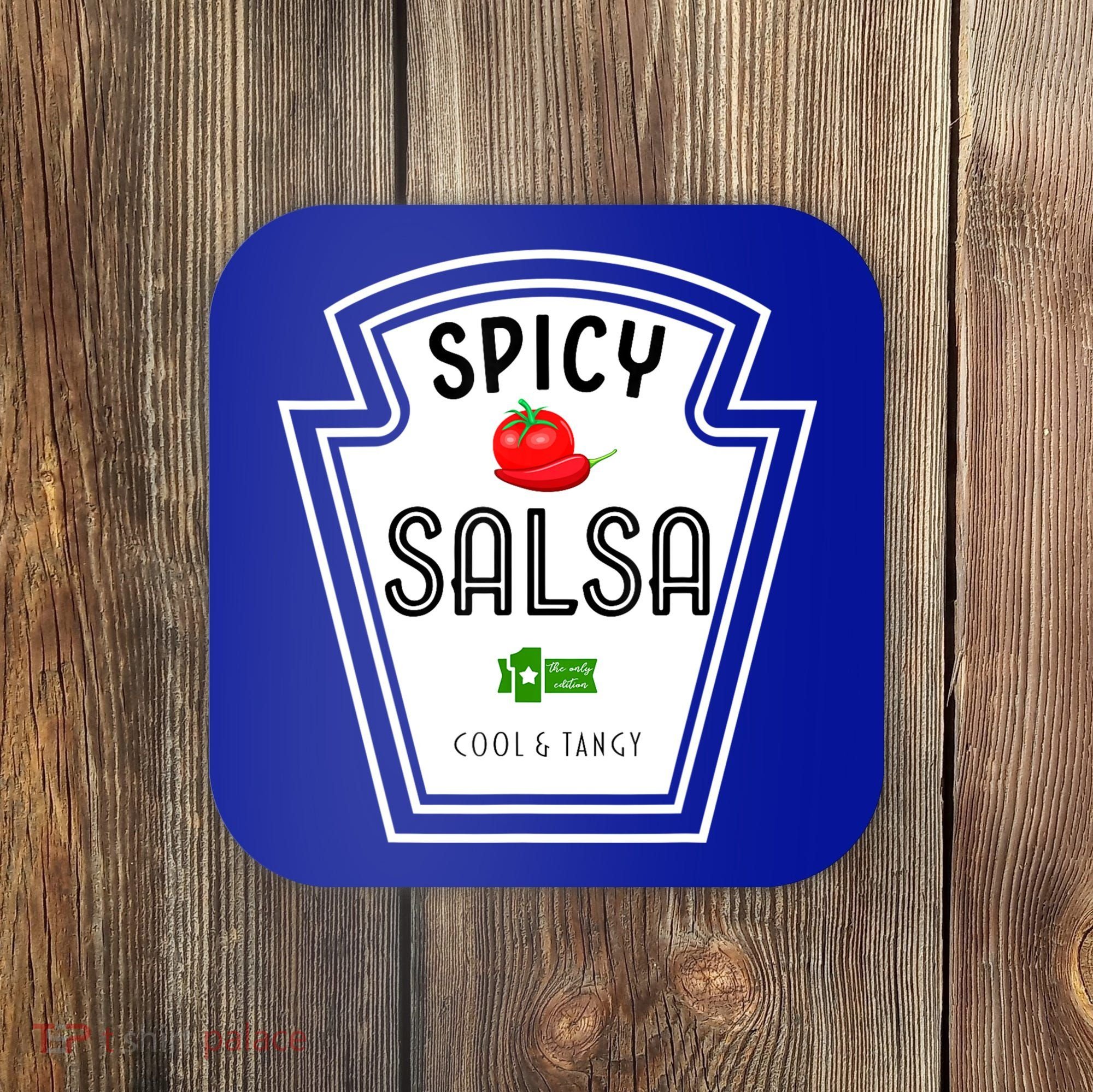 Funny Group Condiment Team Halloween Costume Spicy Salsa Coaster