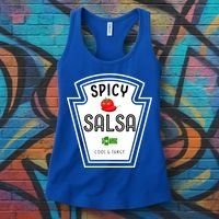 Funny Group Condiment Team Halloween Costume Spicy Salsa Women's Tank Top thumb 3