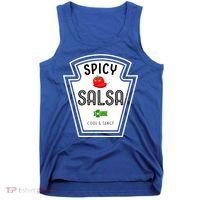 Funny Group Condiment Team Halloween Costume Spicy Salsa Tank Top thumb 0