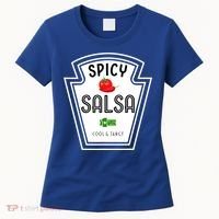 Funny Group Condiment Team Halloween Costume Spicy Salsa Women's T-Shirt thumb 0