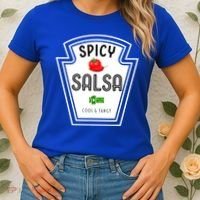 Funny Group Condiment Team Halloween Costume Spicy Salsa Women's T-Shirt thumb 2