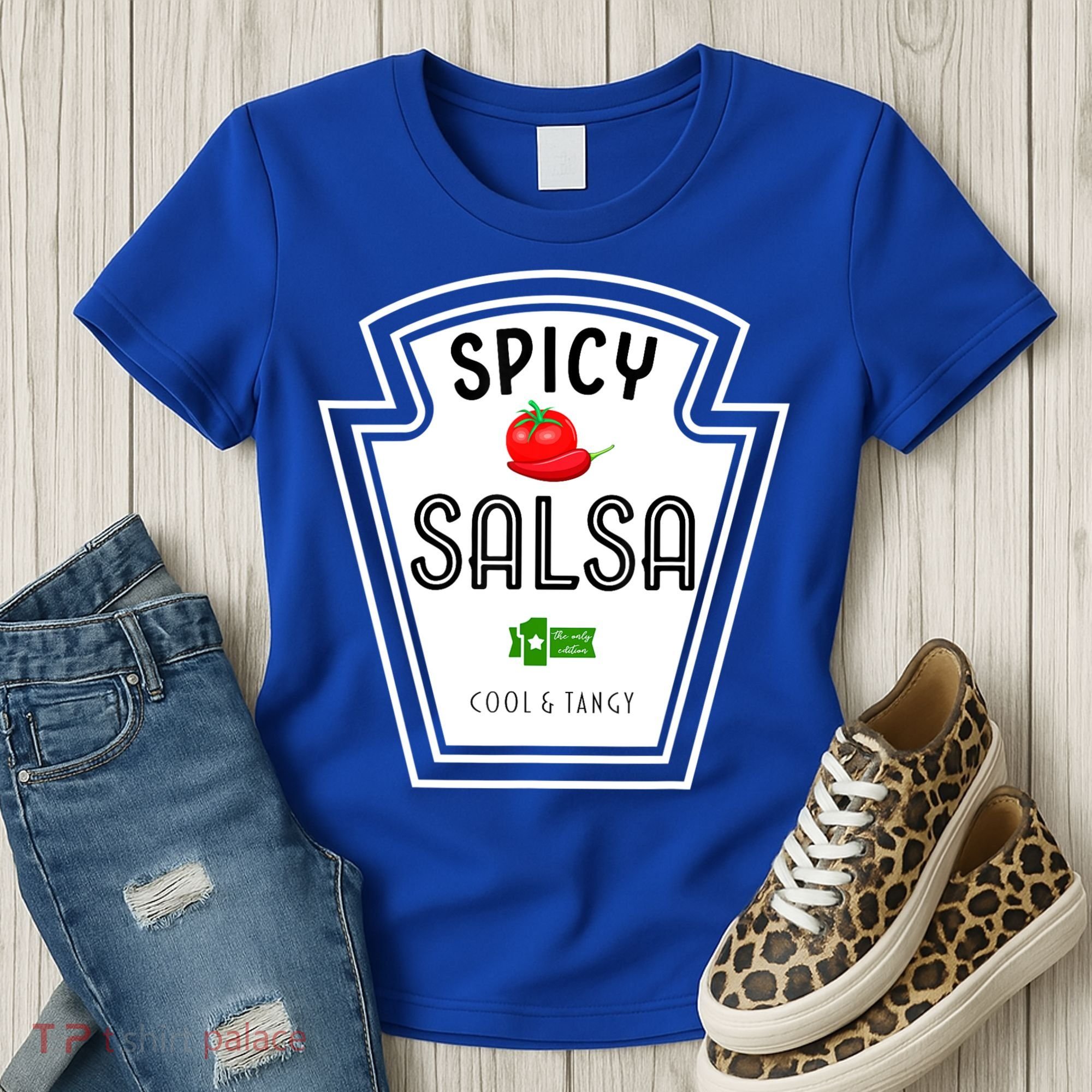 Funny Group Condiment Team Halloween Costume Spicy Salsa Women's T-Shirt