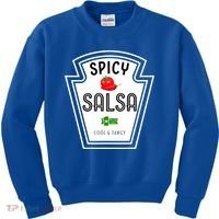 Funny Group Condiment Team Halloween Costume Spicy Salsa Kids Sweatshirt thumb 0