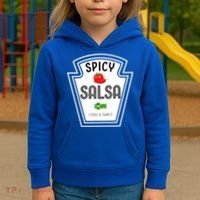 Funny Group Condiment Team Halloween Costume Spicy Salsa Kids Hoodie thumb 3