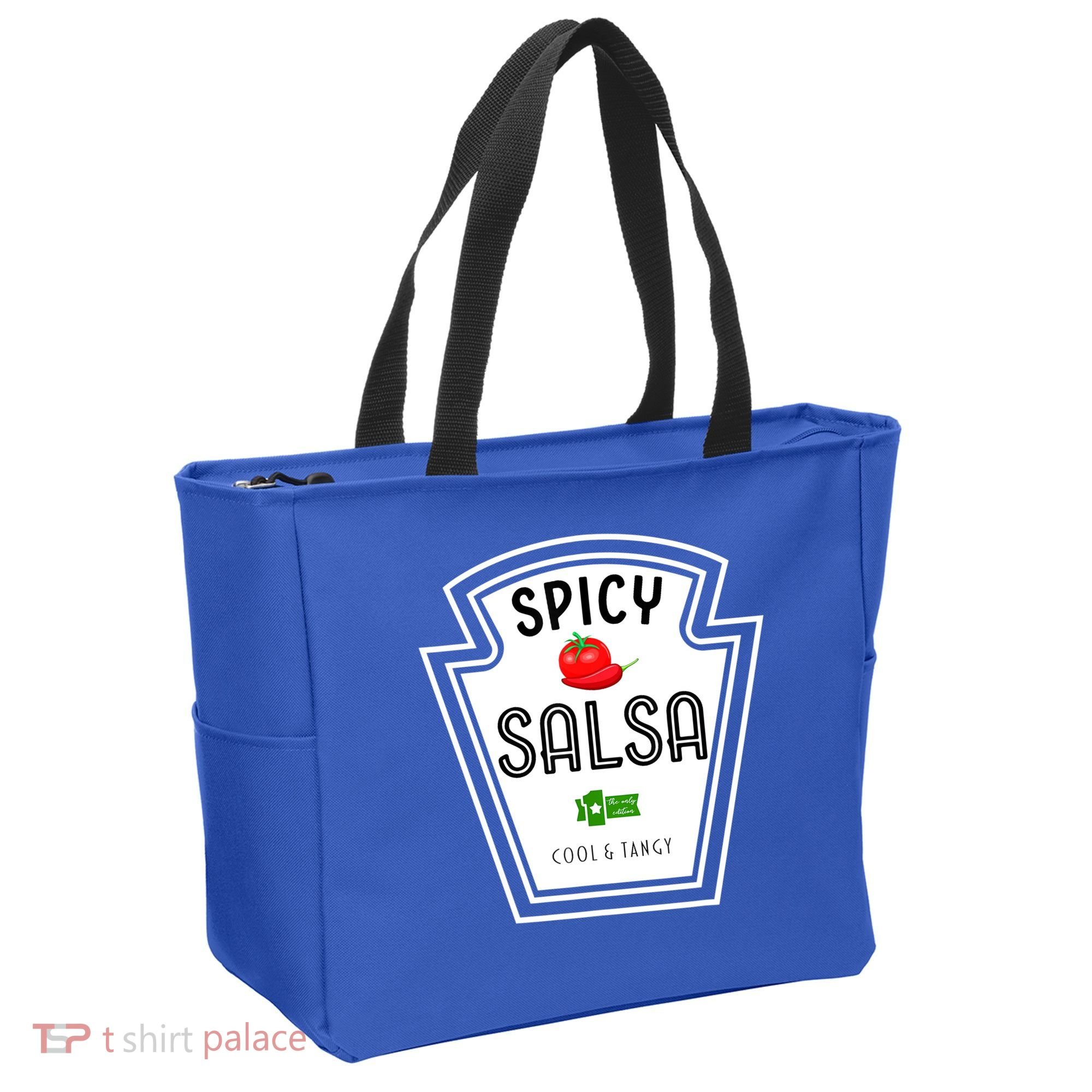 Funny Group Condiment Team Halloween Costume Spicy Salsa Tote Bag