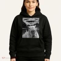Funny Graphic Capybara Selfie With Ufos Weird Hoodie thumb 5