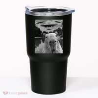 Funny Graphic Capybara Selfie With Ufos Weird Tumbler thumb 0