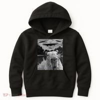 Funny Graphic Capybara Selfie With Ufos Weird Kids Hoodie thumb 0