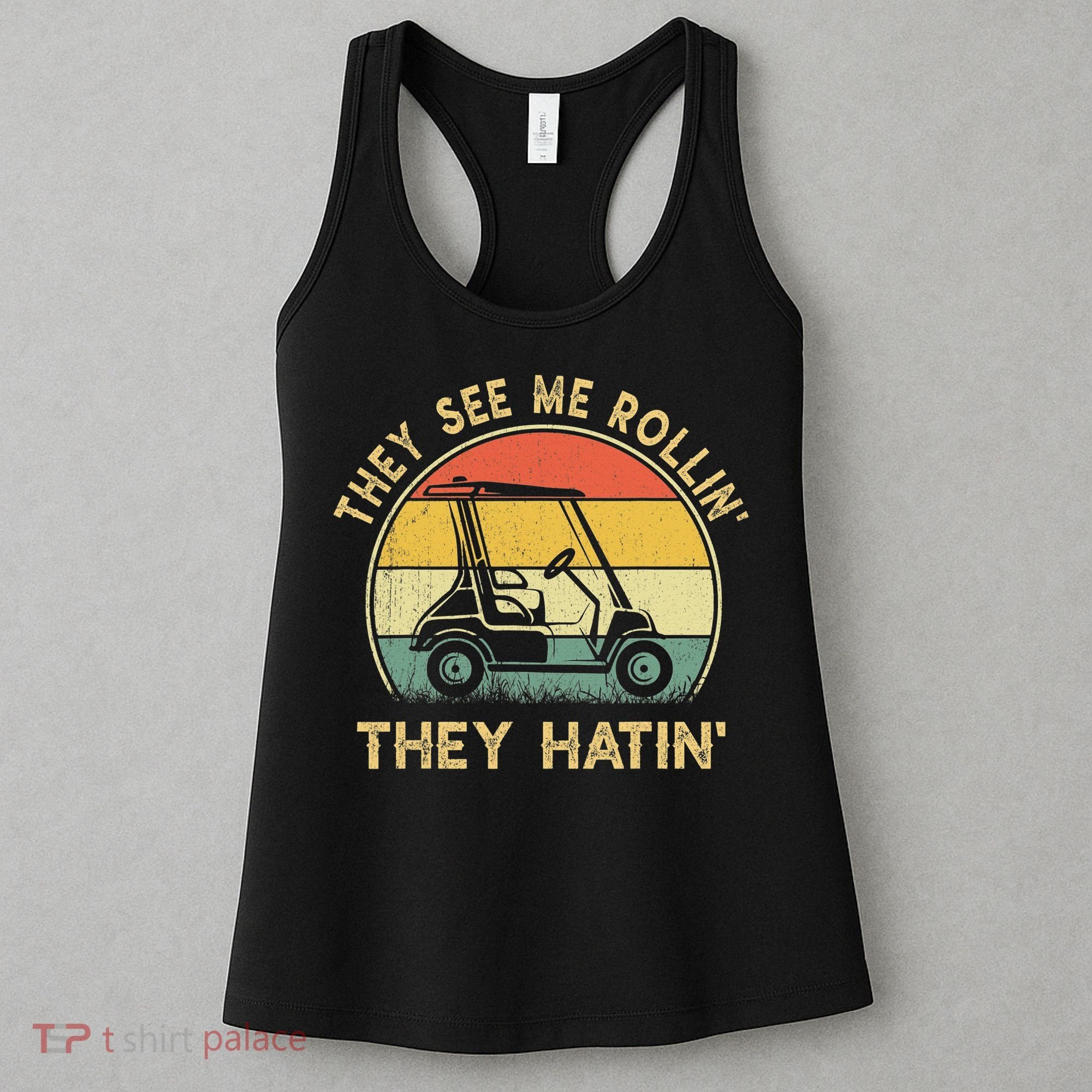 Funny Golf Cart It's a Villages Thing Golf Car Humor Women's Tank Top