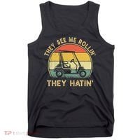 Funny Golf Cart It's a Villages Thing Golf Car Humor Tank Top thumb 0